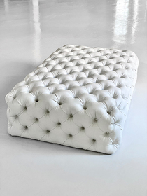 Ottoman white leather-210-xxx